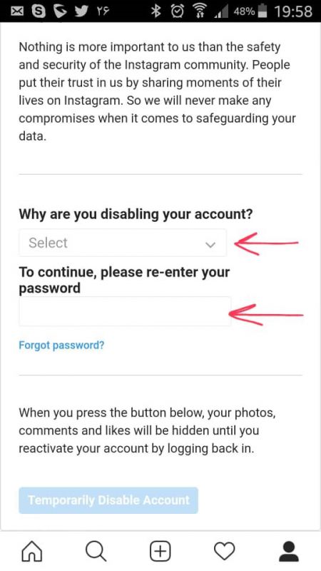 حذف اکانت اینستاگرام - 7